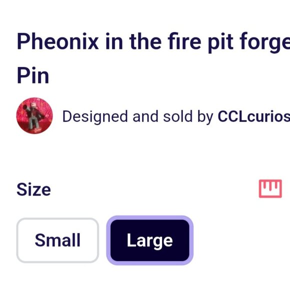 Pheonix fire pit button pin by CCLcurios - Picture 3 of 6